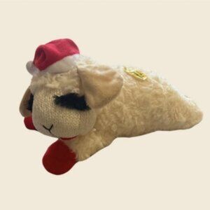 Multipet Holiday Lamb Chop 2019 Christmas Dog Squeaky Toy Plush 10”